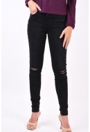 Blugi Dama Noisy May Nmkimmy Mw Destr Black Denim